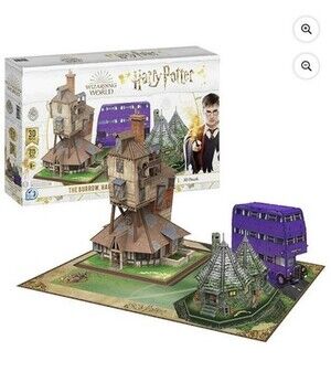 Harry Potter Wizarding World The Burrow, Hagrid's Hut (NO NIGHT BUSS) 3D Puzzle